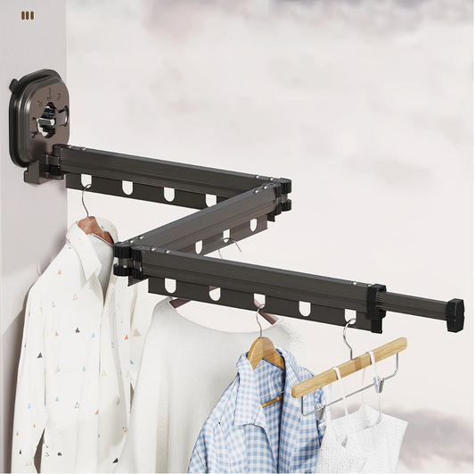 【梅雨・花粉対策】吸盤式物干しラック