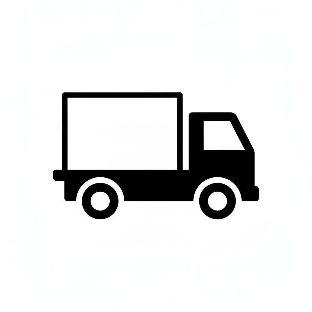 truck icone , black and white